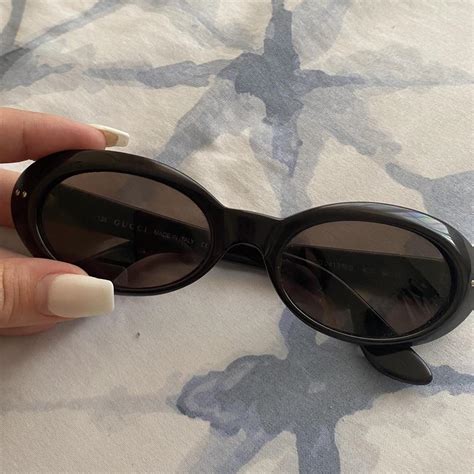 gucci eyewear oval frame sunglasses|Gucci oval sunglasses vintage.